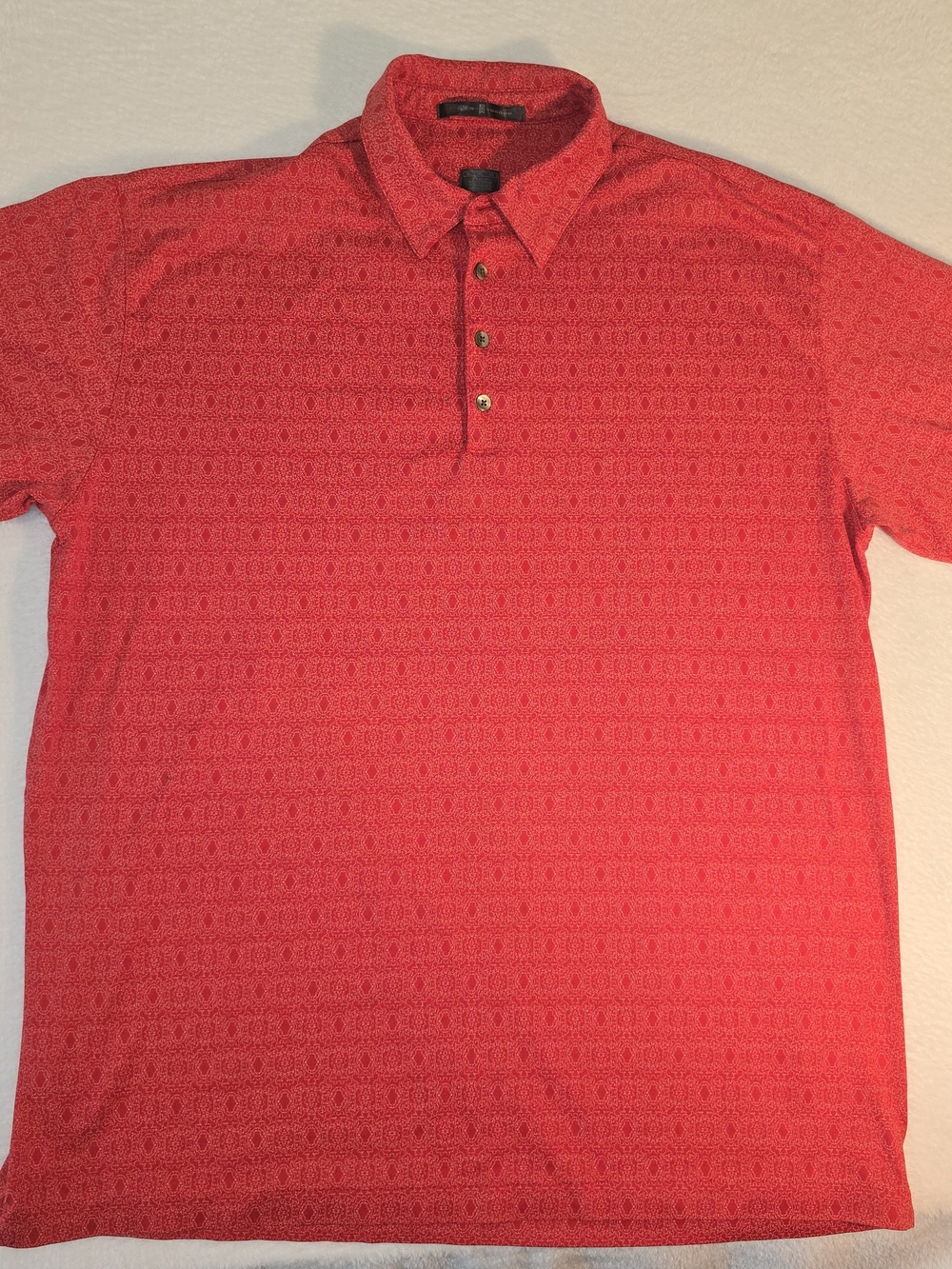 TIGER WOODS Mens Size XL Red Nike Golf Shirt Size XL